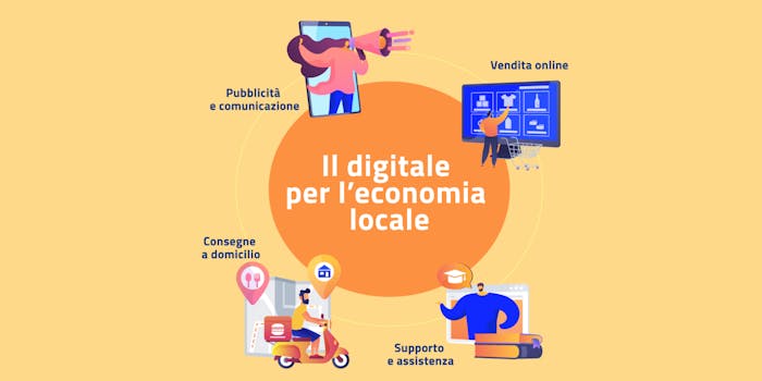 Infografica su: il digitale per l'economia locale