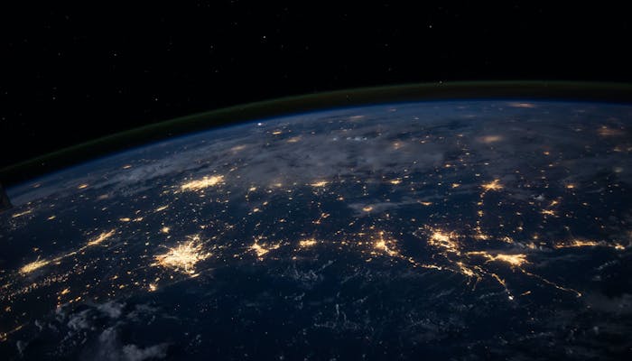 foto del mondo da satellite