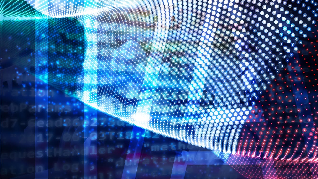 sfondo con fascia di pixel