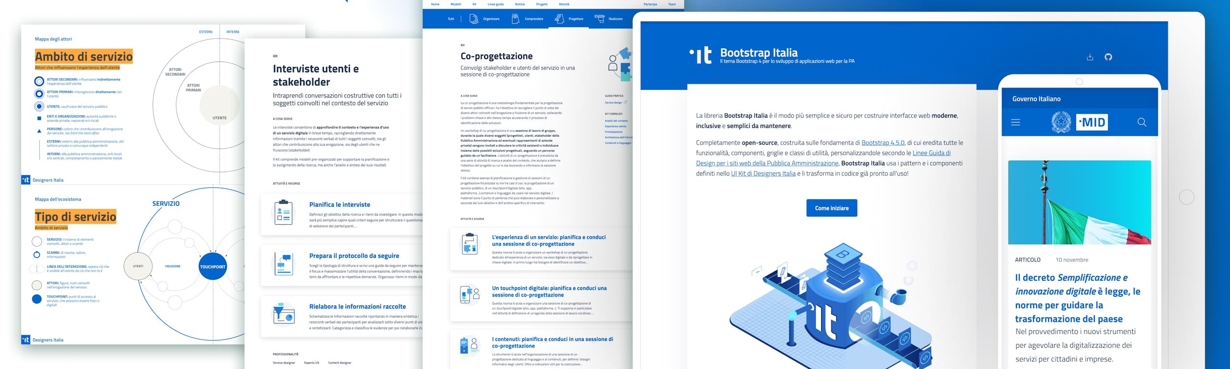 screenshot desktop e mobile di siti developers e designers italia