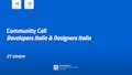 community call developers Italia e Designers Italia