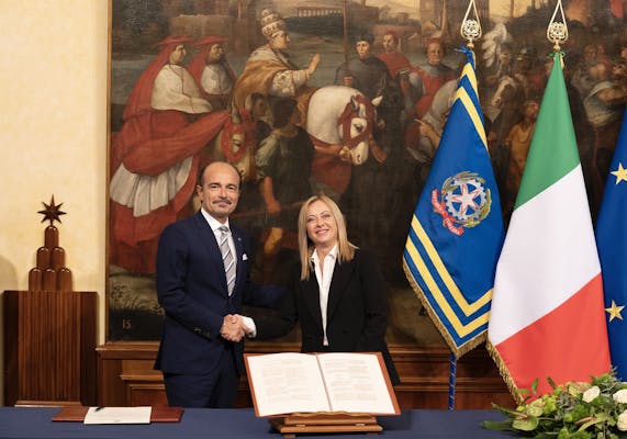 Il sottosegretario Alessio Butti con il Presidente del Consiglio Giorgia Meloni il giorno del giuramento