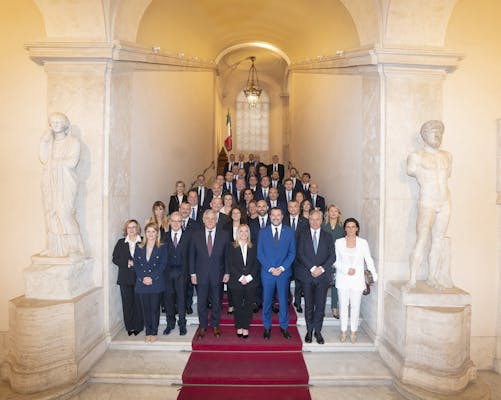 Foto di gruppo del Governo Meloni I