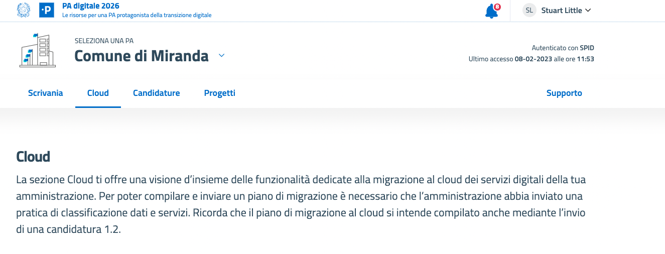 Strategia Cloud Italia: Attiva La Sezione Dedicata Alla Migrazione Su ...