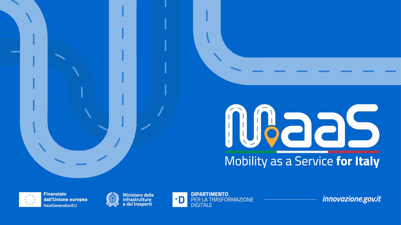 infografica con delle strade con il logo MaaS