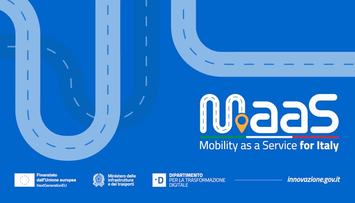 infografica con delle strade con il logo MaaS