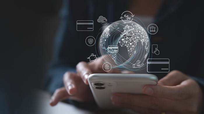 Immagine cellulare con Wallet digitale