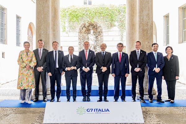 foto dei membri del g7 di trento il 15 marzo 2024
