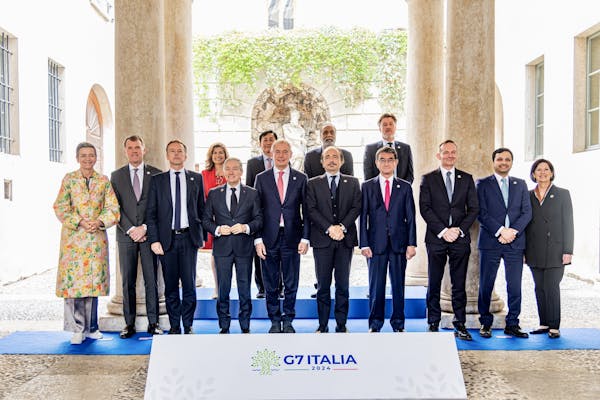 foto dei membri del g7 di trento il 15 marzo 2024