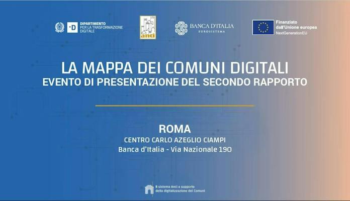 Locandina dell'evento di presentazione della Mappa dei Comuni digitali a Roma il 4 novembre alle ore 15:00