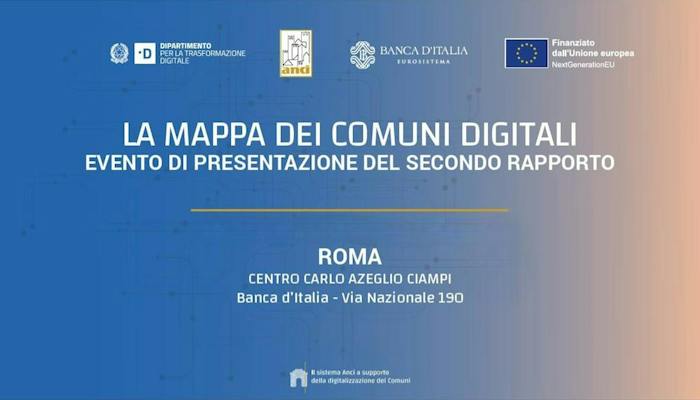 Locandina dell'evento di presentazione della Mappa dei Comuni digitali a Roma il 4 novembre alle ore 15:00